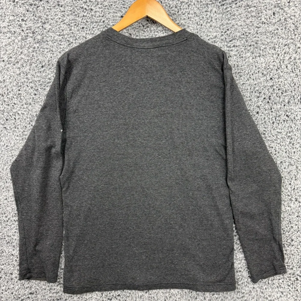 Polo Ralph Lauren Jeans Co Shirt Mens Large Gray V-Neck Long Sleeve Tee Logo - Picture 6 of 9